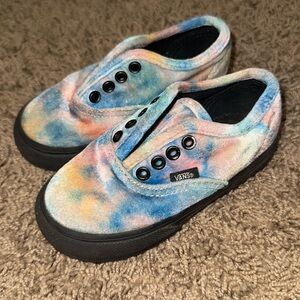 Toddler Pastel Tie-dye velvet Vans EUC 6.5